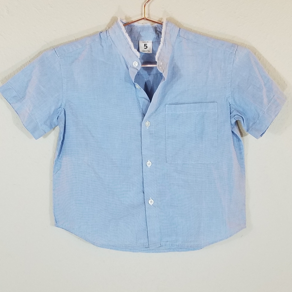 New STEM Casual Button Up Shirt Size 5